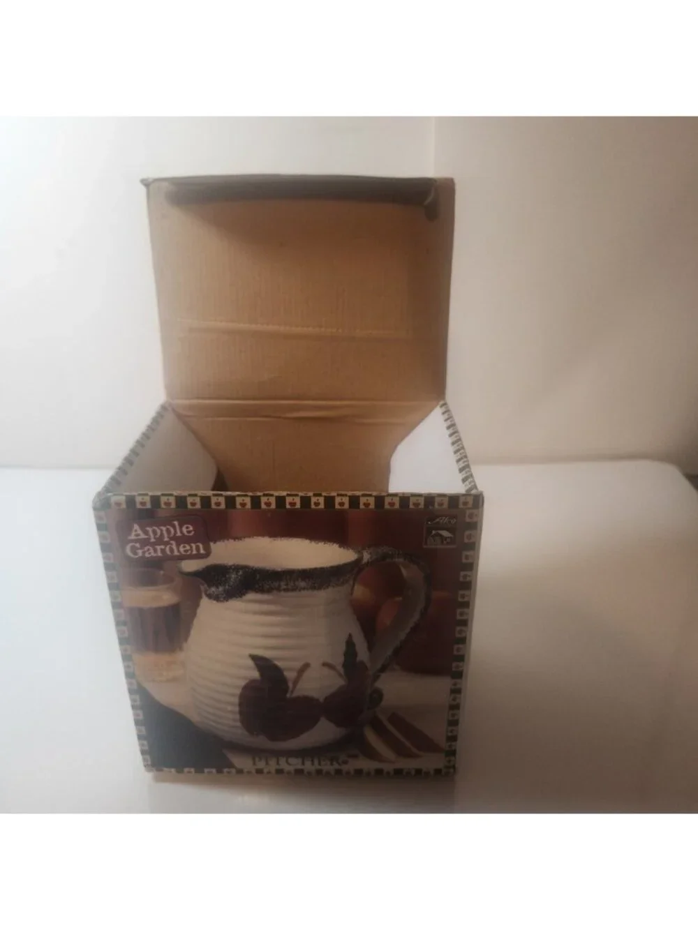 Alco Industries Apple Garden Ceramic Pitcher small new in box.